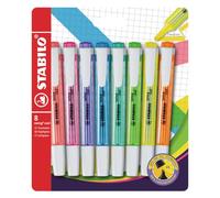 STABILO swing cool - Surligneur - Pochette x 8 surligneurs fluo assortis | Lot de 8 - Couleurs assorties
