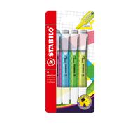Surligneurs Stabilo Swing Cool couleur fluo assorties - Pochette de 4