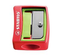 STABILO Taille-crayon Woody 3in1 pour crayons de couleur - Sécurité enfant - Plastique - 1 pièce