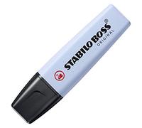 Surligneur stabilo boss original pastel encre base eau pointe biseautee largeur trace 2/5mm coloris nuage de