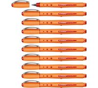 Stabilo Worker Boîte de 10 Rollers à encre liquide 0,5 mm Rouge