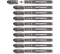 STABILO Worker+ colorful - Stylo roller - Lot x 10 stylos pointe moyenne - Noir