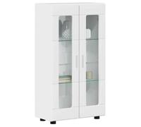 Stable&Durable - Blanc - Buffet - avec étagère FLORIN - Blanc brillant - 55,5x29x100 cm - Ensemble de meuble de salon-séjour HS37937