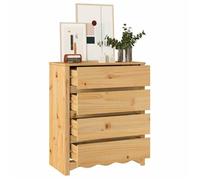 Stable&Durable - Marron - Commode Drammen Chêne 76,5x40x91 cm - bois de pin massif - Buffet à tiroirs HS474593547