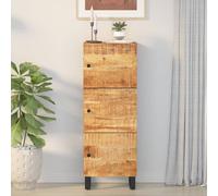 Stabli Möbel Armoire vitrine Highboard avec 3 portes 40x33x110 cm bois massif mangue & fer - Commodes CC2420869 1parcel