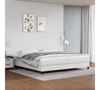 Stabli Möbel Cadre de lit avec sommier à lattes - Boxspringbett mit Matratze Weiß 200x200 cm Kunstleder - Classiische Betten CC4787285 4parcel
