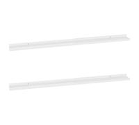 Stabli Möbel Étagères murales, set de 2, blanc brillant 115x9x3 cm - Étagères murales CC3696350