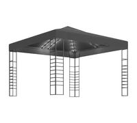 Stabli Möbel Gartenzelt mit LED-Lichterkette 3x3 m Anthrazit - Pavillons & Tentes de réception CC9898487