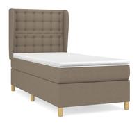 Stabli Möbel Lit boxspring avec matelas Taupe 80x200cm Tissu - Lits classiques Cadre de lit Nouveau design630063