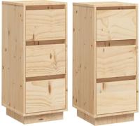 Stabli Möbel Sideboards Lot de 2 32x34x75cm Pin massif - Commodes Nouveau design162249