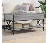 Stabli Möbel Table basse Gris Sonoma 100x50x50 cm Bois composite et métal - Tables basses CC2395917 1parcel