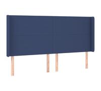 Stabli Möbel Tête de lit avec oreilles bleu 163x16x118/128cm Tissu - Têtes de lit Nouveau design397635