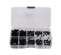 Staccatory Lot de 150 vis à tête hexagonale M2 M2.5 en nylon - Noir