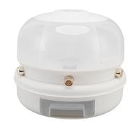 Stackable Grain Storage Container Single Layer | 6 Grids Rotating Rice Server for Kitchen Organization | Space - Saving Corner Design Holds 4kg | PP Material, Press to Dispense (White)