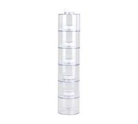 Stackable Seasoning Containers - 6 Piece Jars With Lid Set, Multifunctional Condiment Pots, Space Saving Kitchen, Storage Solution | Versatile Holders For Countertop Pantry Barbecue Grilling