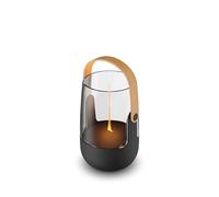 Stadler Form diffuseur d’arômes et Lanterne Sophie Mini, sans Fil, Petit | Huiles essentielles, pour l’intérieur et l’extérieur, effet de flamme, jusqu’à 7 h d’autonomie, noir avec poignée en bambou
