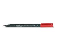 Staedtler Stylo feutre permanent Lumocolor 318 dry safe pointe ogive fine 0,6 mm rouge