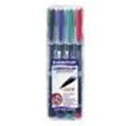 Staedtler Stylo feutre permanent Lumocolor 'dry safe' 0,6 mm couleurs assorties Pochette de 4