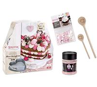 Städter 003798 Set de pâtisserie en bois Motif cœur