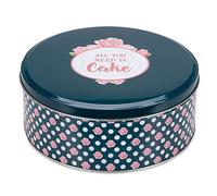 Städter 710085 All You need is Cake Boîte à pâtisserie en tôle blanche