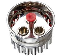 Städter Découpoirs Linz 966056, 3 trous, acier inoxydable, argent/rouge, 4,8 x 4,8 x 4,8 cm