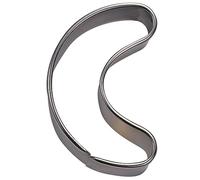 Staedter Croissant Cookie Cutter, Argent, Rond 5.5 cm