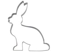 Staedter Emporte-pièce en Forme de Lapin Assis Argenté, Acier Inoxydable, Silver, 9.5 cm