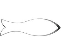 Staedter Emporte-pièce en Forme de Poisson, Argent, Acier Inoxydable, Silver, 13 cm