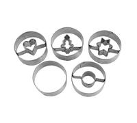 Städter Lot de 5 emporte-pièces Linzer inox Ø4 cm H1,5 cm pâtisserie/bricolage