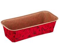 Staedter Maxi Moule à Cake en Papier, 21,5 x 9 x 6 cm, Rouge