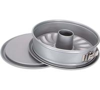 Städter Moule à charnière ø 28 cm / H 7 cm Argent avec couvercle plat et couvercle à charnière