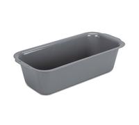 Städter We Love Baking Moule à pain argenté 16 x 11,5 cm - Hauteur 7 cm - En métal émaillé - Capacité 1700 ml - Extrêmement résistant à la chaleur jusqu'à 300 °C