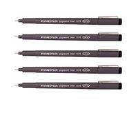 Lot De 5 Feutres Pigment Liner - Staedtler - Pointe 0.05mm - Noir