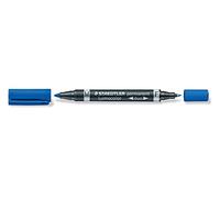Staedtler Marqueur permanent Lumocolor Duo 348 Double pointe 0,6 à 1,5 mm Bleu