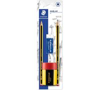Staedtler 120 Lot 2 Crayons HB2 + Taille-crayon + Gomme