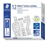 Staedtler 250 07-2B Mina Sottile Micro, 0.7 mm 2B, 12 Pezzi