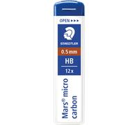 Staedtler Mines pour porte-mines Mars Micro Carbon 0,5 mm HB – Étui de 12