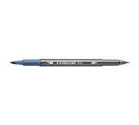 STAEDTLER 3001 - Feutre de Coloriage Aquarellable Double Pointe Pinceau 1-6 mm et Fine 0,5-0,8 mm Bleu de delft - 3001-63
