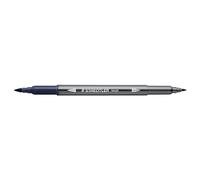 STAEDTLER 3001 - Feutre de Coloriage Aquarellable Double Pointe Pinceau 1-6 mm et Fine 0,5-0,8 mm Bleu Indigo - 3001-36