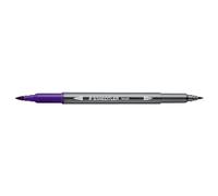 STAEDTLER 3001 - Feutre de Coloriage Aquarellable Double Pointe Pinceau 1-6 mm et Fine 0,5-0,8 mm Bleu Violet - 3001-60