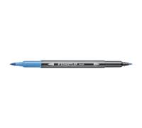 STAEDTLER 3001 - Feutre de Coloriage Aquarellable Double Pointe Pinceau 1-6 mm et Fine 0,5-0,8 mm Bleu D'Eau - 3001-34