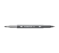 STAEDTLER 3001 - Feutre de Coloriage Aquarellable Double Pointe Pinceau 1-6 mm et Fine 0,5-0,8 mm Gris Clair - 3001-82