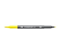 STAEDTLER 3001 - Feutre de Coloriage Aquarellable Double Pointe Pinceau 1-6 mm et Fine 0,5-0,8 mm Jaune - 3001-1