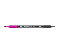 STAEDTLER 3001 - Feutre de Coloriage Aquarellable Double Pointe Pinceau 1-6 mm et Fine 0,5-0,8 mm Magenta - 3001-20