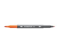 STAEDTLER 3001 - Feutre de Coloriage Aquarellable Double Pointe Pinceau 1-6 mm et Fine 0,5-0,8 mm Orange - 3001-4