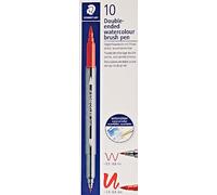 STAEDTLER 3001 - Feutre de Coloriage Aquarellable Double Pointe Pinceau 1-6 mm et Fine 0,5-0,8 mm Turquoise - 3001-54