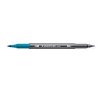 STAEDTLER 3001 - Feutre de Coloriage Aquarellable Double Pointe Pinceau 1-6 mm et Fine 0,5-0,8 mm Vert Opale - 3001-59
