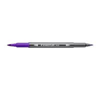STAEDTLER 3001 - Feutre de Coloriage Aquarellable Double Pointe Pinceau 1-6 mm et Fine 0,5-0,8 mm Violet - 3001-6