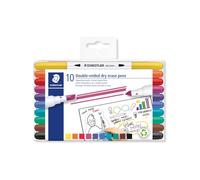 Marqueur effaçable Staedtler 3010 double pointe - Pochette de 10
