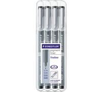Staedtler 308 WP4 308 WP4 Stylo feutre fin noir 0.1 mm, 0.3 mm, 0.5 mm, 0.7 mm